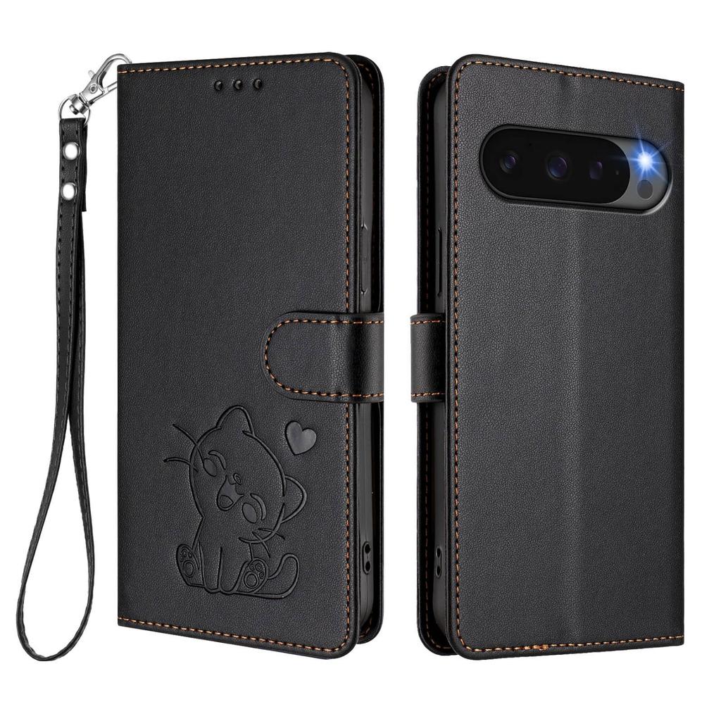 WEFOR Милый кошелек-чехол с тиснением кошки для Google Pixel 10 Pro XL 9 8 7 6 Pro 10A 9A 8A 7A 6A 5 XL 4A 5G, Чехол-книжка, Держатель для карт