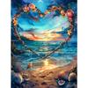 5d DIY Алмазная картина, вышивка крестом, морская ракушка, венок любви, пейзаж, алмазная вышивка, мозаика, полный круглый дрель, домашний декор