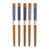 Irodori Bamboo Chopsticks, Blue Ceramics, Chopsticks 5p, Korean Popular Tableware