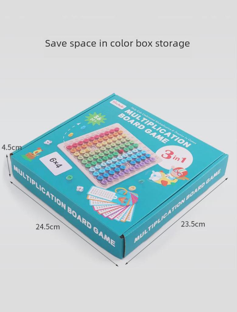 Colorful 3-in-1 Children's Early Education Puzzle: Multiplication Table & 1-100 Number Toys