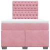 Maison Exclusive - Sommier à lattes de lit avec matelas Rose 120x200 cm Velours