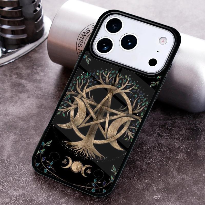 Чехол для телефона с пентаграммой для колдовства и оккультизма для iPhone 17,16e,15,14,13,12,11,Mini,Pro,MAX мягкий силиконовый чехол