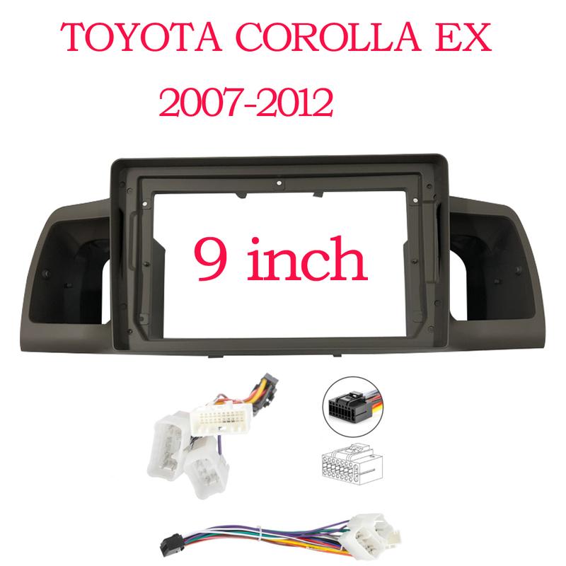 Панель приборной панели для автомагнитолы 2 DIN 9 дюймов для TOYOTA Corolla EX 2007-2012 2013+ Рамка для магнитолы Android Адаптер питания