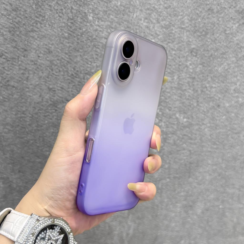 Ультратонкий Мягкий ТПУ Чехол Градиентного Цвета Для iPhone 17 16 15 14 13 Pro Max Тонкий Матовый Силиконовый Двухцветный Ударопрочный 17Pro Новый Чехол