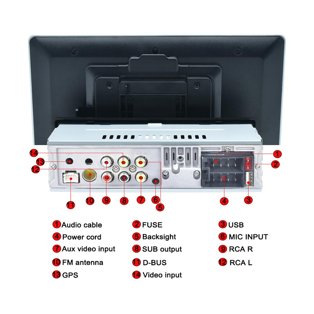 Reakosound Автомобильный радиоприемник 10,1'' сенсорный экран Carplay Универсальный 1 Din автомобильный мультимедиа с Bluetooth Видео Авто Радио Радиоприемник