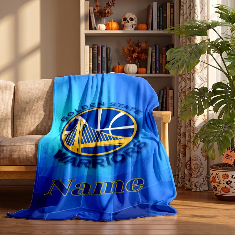 Golden State Warriors Custom Flannel Blankets Soft Warm Cozy Throws for Home Decor Holiday Gifts
