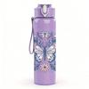 1PC Mandala Flower Pattern 750ml Color Plastic Sports Water Bottle Leakproof Flip Straw Lid Suitable for Sports Office Home Use