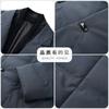 Mens Detachable Scarf Down Blazer Jacket 85% Duck 550 Fill Power Warm Business Casual Outerwear