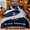 Tottenham Hotspur FC Pattern Bedding 3Pcs Set Custom Name, Bed Sheet And Pillowcases For Home Bedroom