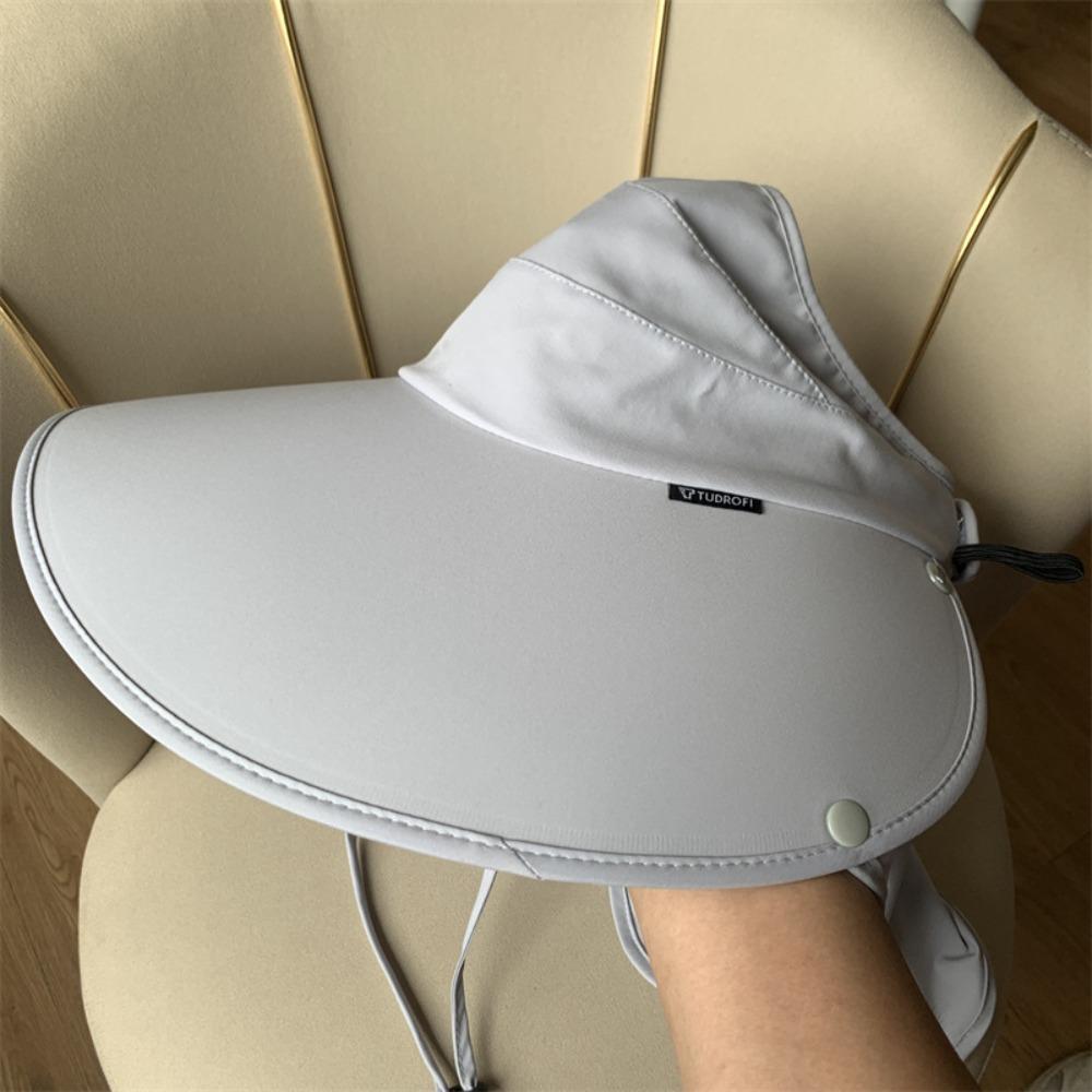 Summer Wide Brim Sun Hat Adjustable Empty Top Hat Fashion Full Facer Cover Hat for Male Female