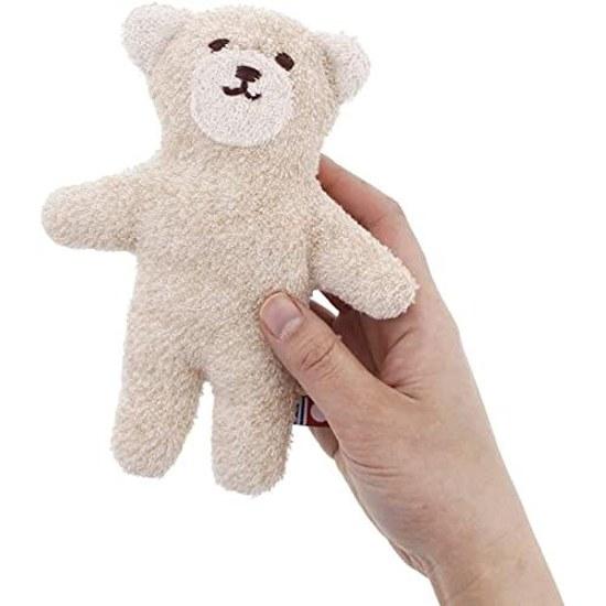 100 Organic Cotton Imabari Towel Soft Texture Bear Plush Toy S Approximately 16cm Easy Babies Hug Softness Hand-Embroidered Innocent Gentle Features