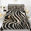 Пододеяльник с принтом зебры King Polyester Red Black Stripes Комплект постельного белья Wild Animal Zebra Wildlife Skin Покрывало для девочек