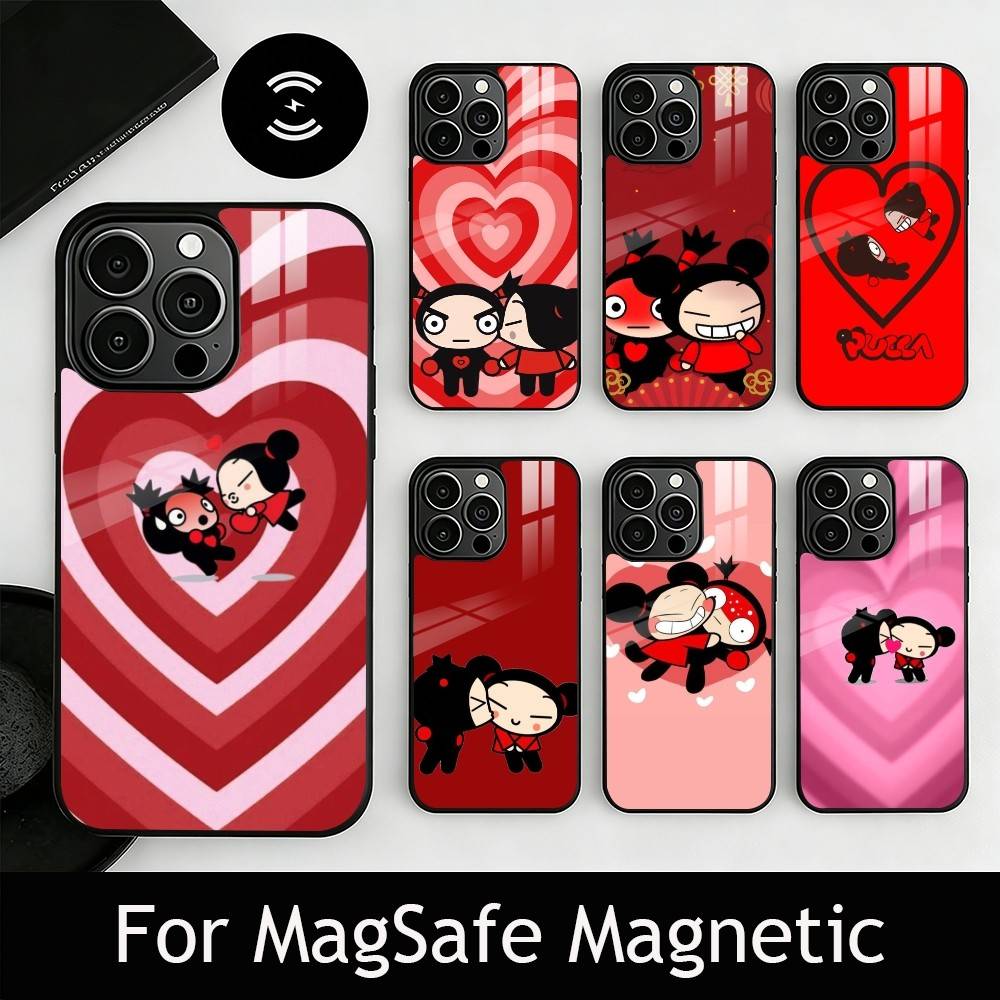 Chinese Doll P-Pucca Phone Case For iPhone17,16,15,14,13,12,11 Plus,Pro Magnetic For Magsafe Wireless Charging