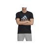 adidas Дышащая футболка с коротким рукавом с 8-битным принтом, мужские топы, черные FN1745