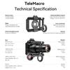 Набор линз для мобильного телефона 2-в-1 6X TM6, телеобъектив + макрообъектив 150 мм с держателем для карты телефона