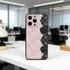 Красивый черный чехол для телефона с принтом из кружева L для iPhone 17, 16, 15, 14, 13, 12, 11 Plus, Pro Max, XS, мягкий силиконовый черный чехол