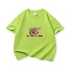 Kids Cotton T Shirt Peeking Tabby Fold Cat Pattern Print Crew Neck Short Sleeve Tee Casual Breathable Boys Girls Summer Tops
