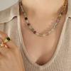 Popular Sexy Collarbone Chain, Different Color Natural Fluorite Handmade Beaded Necklace, Same Jewelry
