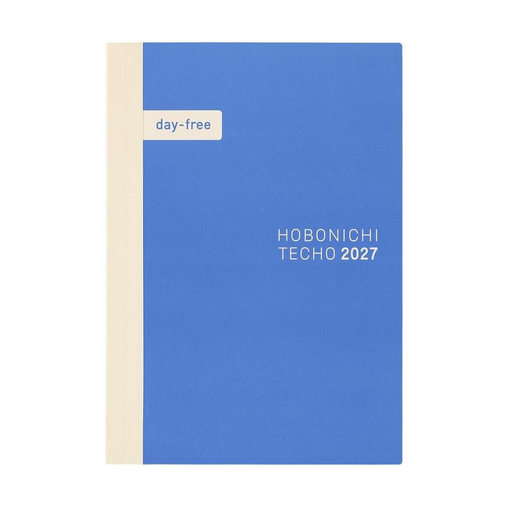 Планировщик Hobonichi Techo 2027 Day-Free, формат A5, с разметкой по месяцам и для заметок, начало в январе, начало недели с понедельника, бумага Tomoe River