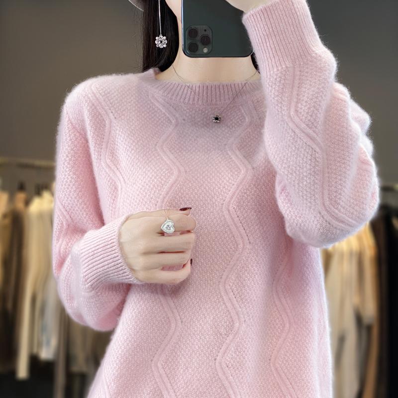 Женский кашемировый свитер Qinghe кашемир 30% кашемир 70% шерсть осенне-зимний кашемировый толстый пуловер мягкий и теплый