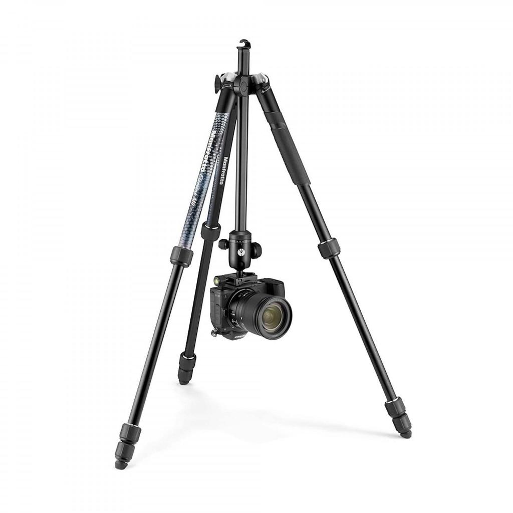 Штатив для смартфона Manfrotto Element MII, алюминиевый, 4-ярусный, MBT, черный, пульт дистанционного управления в комплекте, сумка для переноски в комплекте, адаптер для смартфона в комплекте