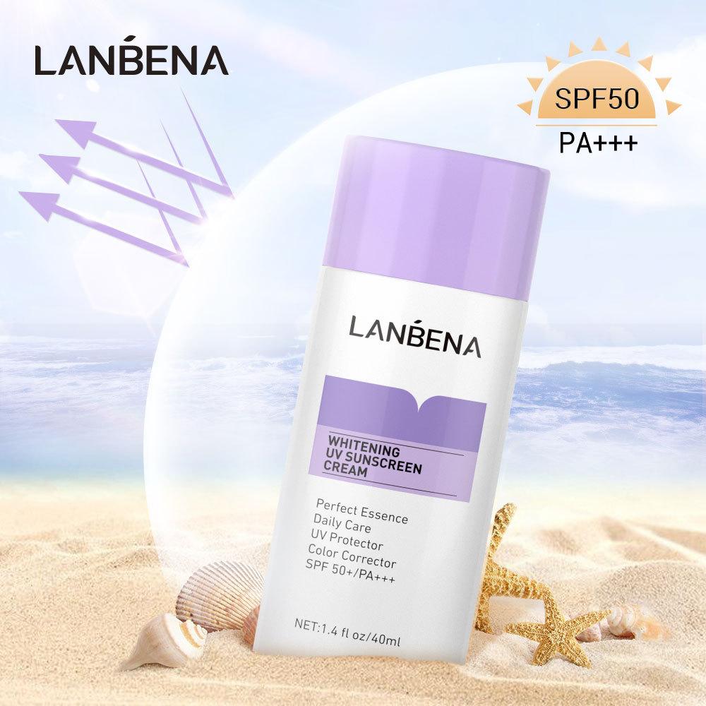 LANBENA UV Sunscreen Face Cream Sunblock SPF50+ Whitening Sweat-proof Waterproof Body Skin Care 40ml