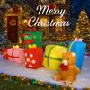 9.84ФТ Рождественские надувные игрушки Рождественский двор Газон Вечеринка Украшение Подарочные коробки Плюшевый мишка Товары для дома Украшение со светодиодной подсветкой