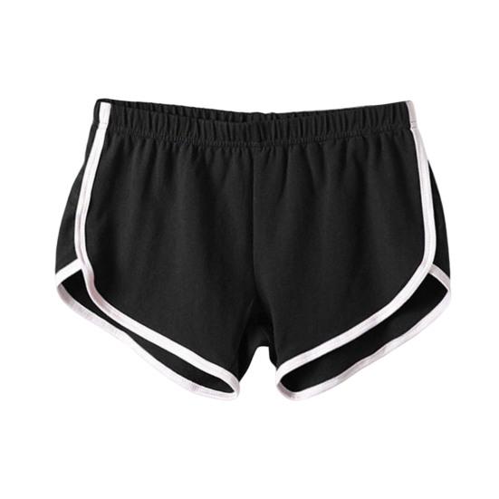 Женские спортивные шорты с эластичной талией, мини-шорты для йоги, однотонные суперкороткие брюки, легкие пляжные брюки, спортивные шорты