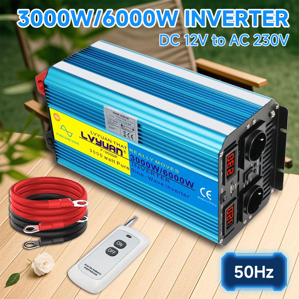 Автомобильный инвертор Lvyuan 12/24V на 220V 10 000 Вт с чистой синусоидой