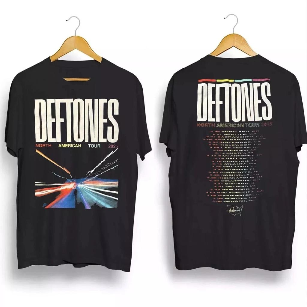НОВЫЙ!!! Deftones 2025 Североамериканский тур Черная футболка S до 5X подарок для фаната