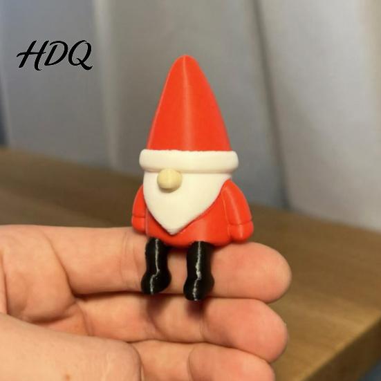 Миниатюрная праздничная фигурка 3D-печатная фигурка Санта-Клауса Рождественская полка Декорация Тематическая витрина