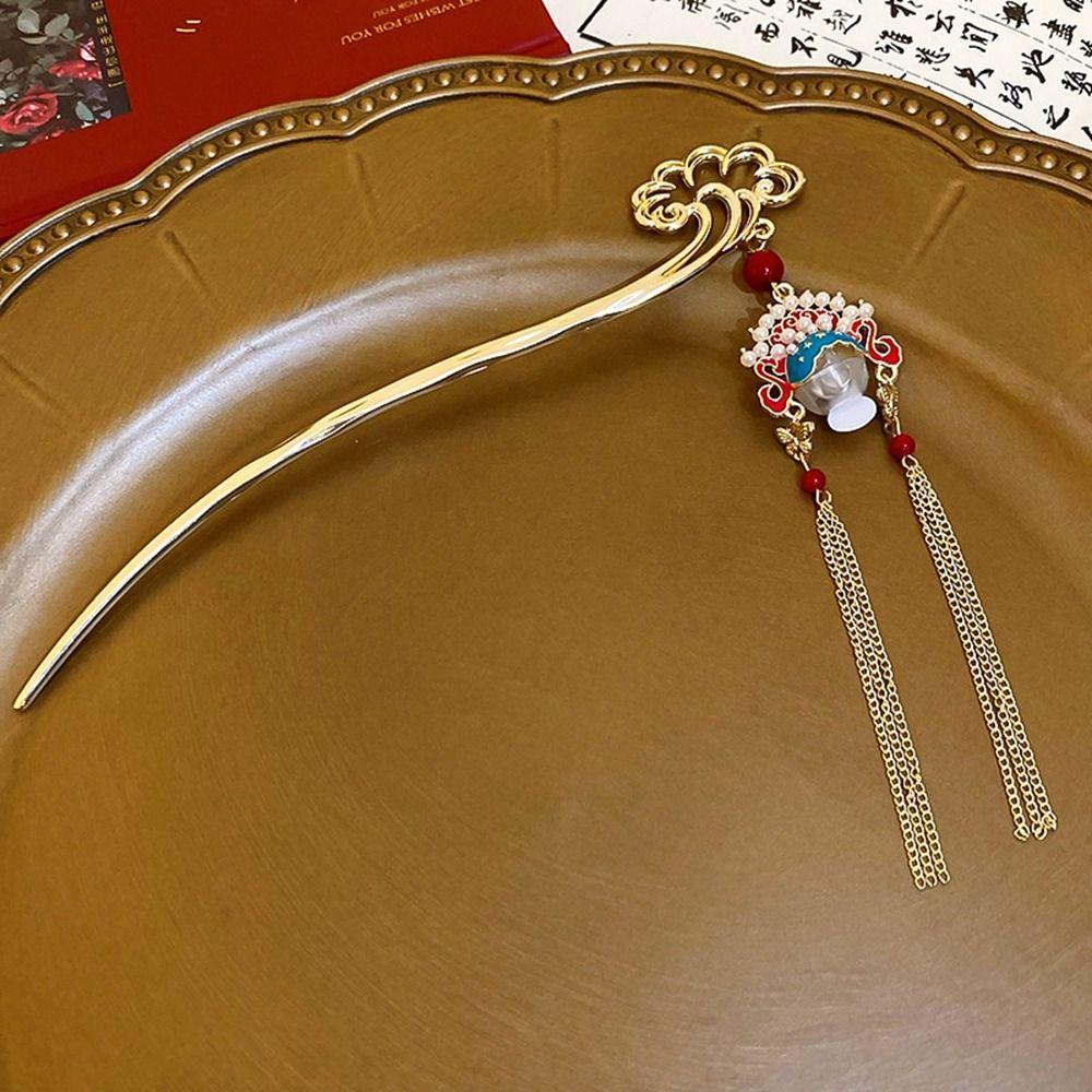 LED Light LED Lantern Tassel Hair Stick Pearl Hanfu Hair Clip Antique Butterfly Hairpin Women