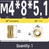 Two-Way Injection Molding Copper Knurled Nut Insert (M2-M8)