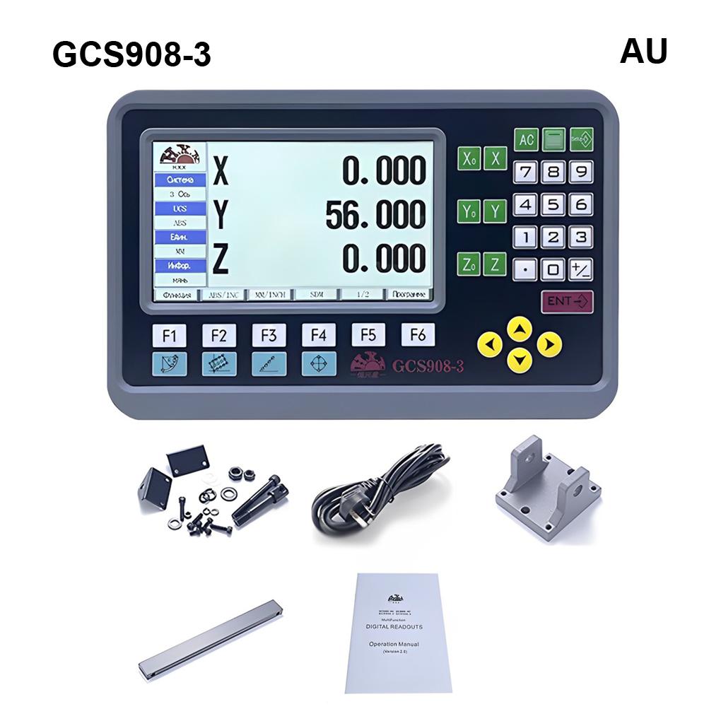 GCS908-3 Многоязычный 2/3 Ax-is фрезерный токарный станок ЖК-дисплей DRO с цифровой индикацией GCS908-2 Дисплей для линейной шкалы TTL Смещение