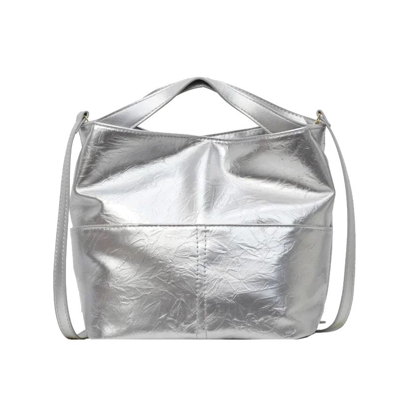 Женская многофункциональная сумка через плечо, простая сумка-ведро, большая вместительная сумка для поездок на работу