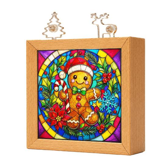 Calming Bedroom Lighting DIY Acrylic Puzzle LED Night Light, Hand Assembled Christmas Tree Jigsaw Lamp, Decorative Shelf Lamp Creative Desk Light for