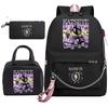 Katseye Music Pencil Case Lunch Bag Backpack 3-Piece Set for Middle School Students, Lightweight Water-Resistant Large Capacity