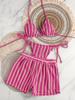 New bikini European and American swimsuit three-piece shorts European and American beach suit women's straps