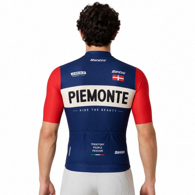 Blue Red Contrast Danish Flag Element Quick Dry Breathable Road Cycling Jersey Short Sleeve Men Women