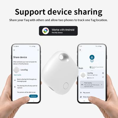Перезаряжаемый GPS-трекер Работает с приложением Android Google Find Hub Поиск ключей Локатор для питомцев Bluetooth Смарт-трекер для телефонов Xiaomi Samsung