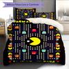GAME Pac‑Man Pattern Bedding Home Decoration Birthday Gift ( 1 duvet cover + 2 pillowcase, without core),fan merchandise.