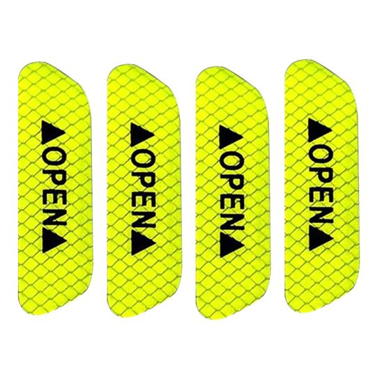 4шт открытые двери автомобиля светоотражающие знаки безопасности предупреждающие наклейки декор