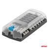 Fuse box with negative rail, screw connectors, 12 sockets AMIO-03834