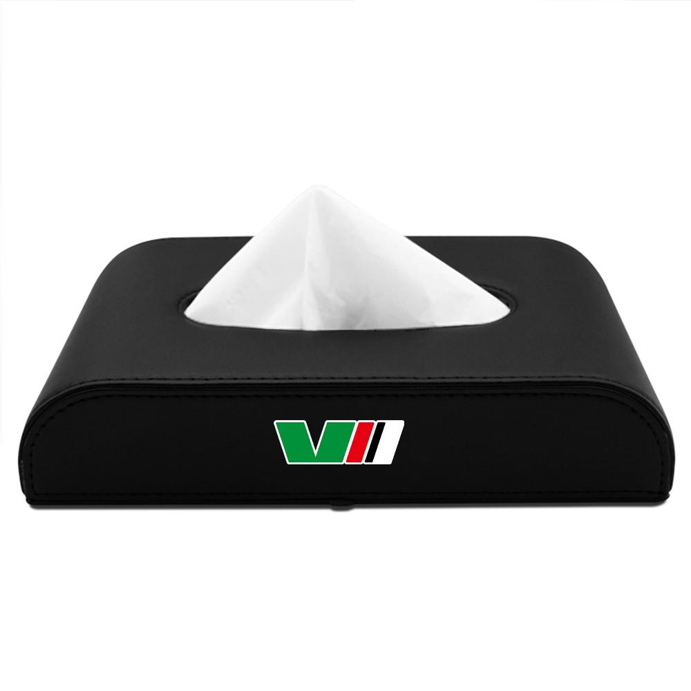 OBDI6 1PC PU Leather Tissue Box Car Tissue Box Interior Storage Box For Skoda Kodiaq Octavia 2 3 Yeti Karoq Rapid Fabia S A5 Kamiq VII