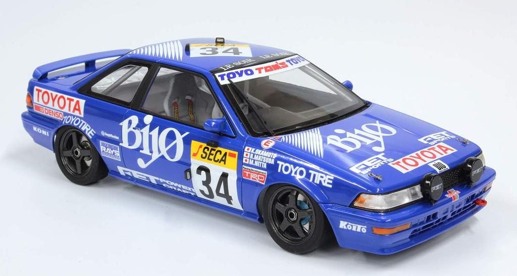 Серия 'Гонки' Toyota Corolla Levin AE92 1989 24 часа Спа Пластиковая модель-конструктор PN24016 Platz/NuNu 1/24