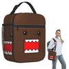 Милая Мультяшная Сумка-Ланчбокс Domo Kun с Термоизоляцией для Женщин Детей Герметичные Контейнеры для Еды Термосумка-Ланчбокс Сумка-Тоут