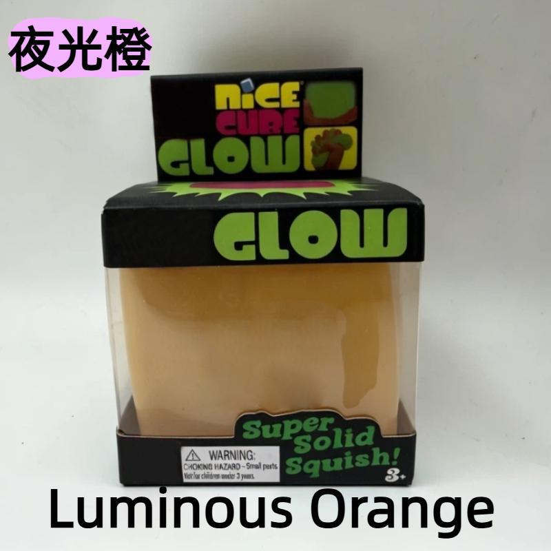 Новый Schylling Nice Cube Сквиши Игрушка-антистресс Светящаяся в темноте Медленный отскок Сенсорная Блестящая Снятие напряжения для взрослых Подарки