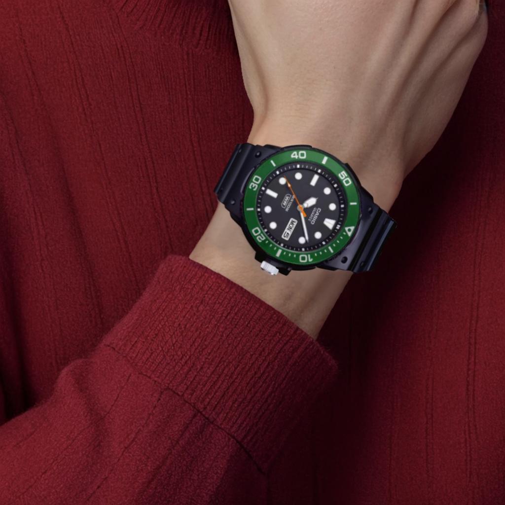 Casio Стандартная коллекция Часы с кварцевым механизмом Ремешок из смолы Унисекс Черный циферблат MRW-230H-1E3V