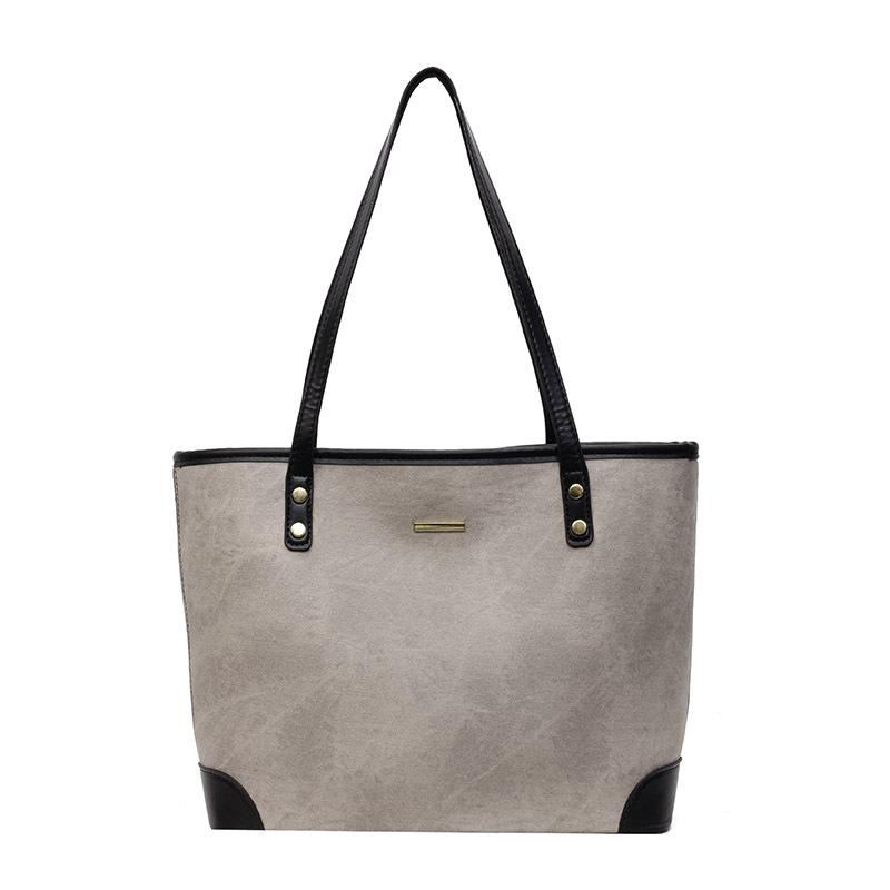 Вместительная ручная сумка-тоут женская 2025 новая модная повседневная сумка через плечо для студентов колледжа для учебы