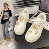 Белые туфли на плоской подошве женские 2024 года, универсальные женские туфли, новые кроссовки для серфинга, студенческие повседневные спортивные туфли